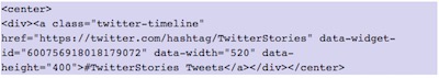 How to show Twitter elements in WordPress | insert hastag timeline