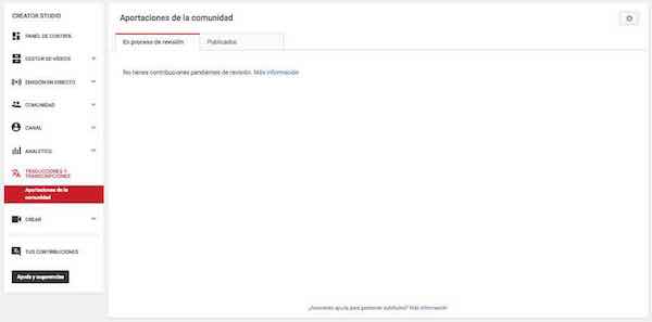 youtube creator studio traducciones y transcripciones aportaciones de la comunidad